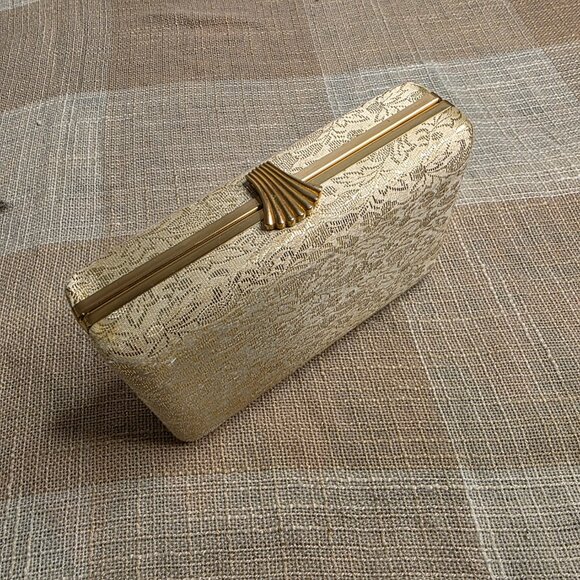 True Vintage Regency Mobwife Coastal Grandmother Preppy Bridal Clutch & Comb Set - Picture 8 of 10